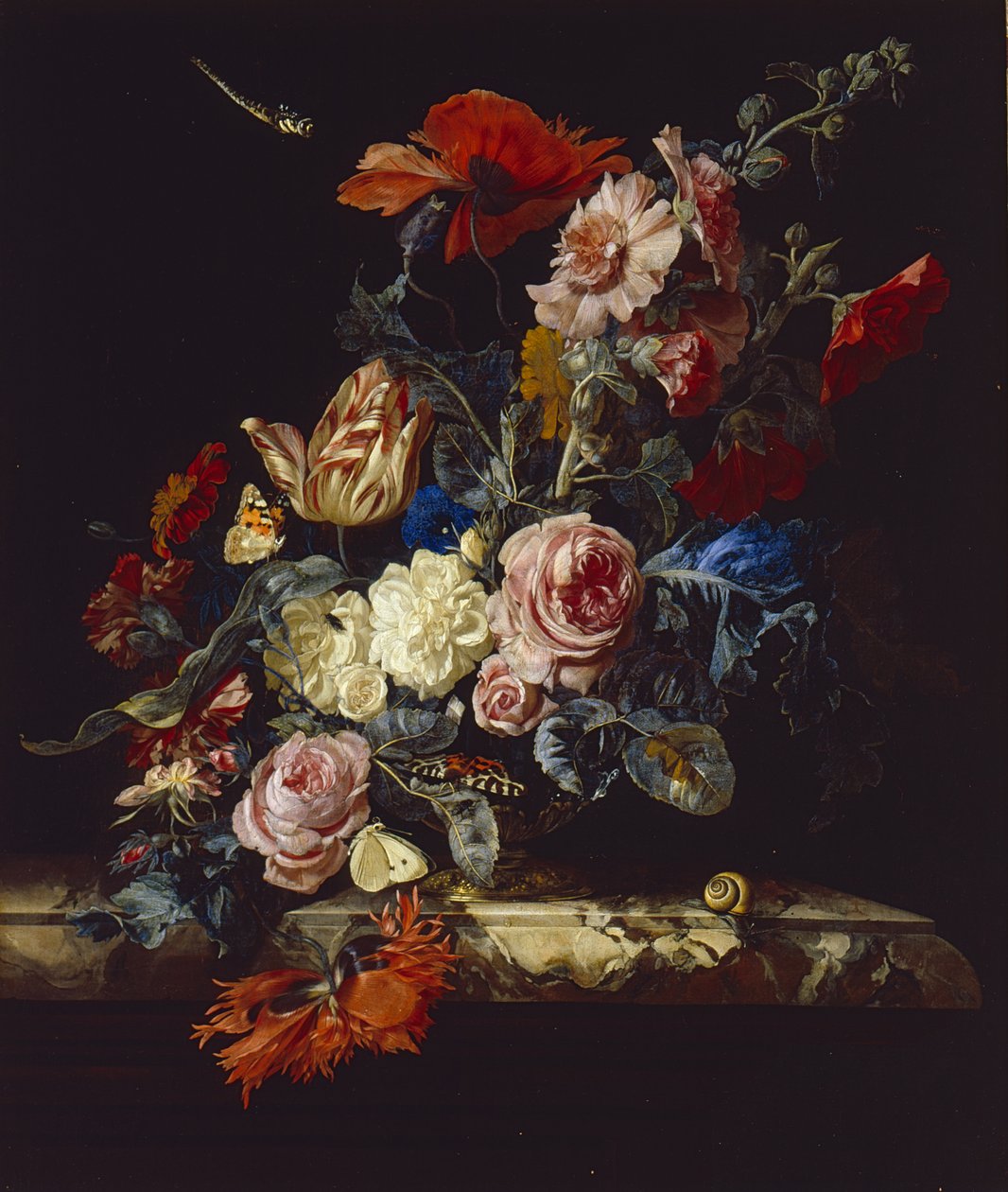 Eine Vase mit Blumen, 1663 von Willem van Aelst