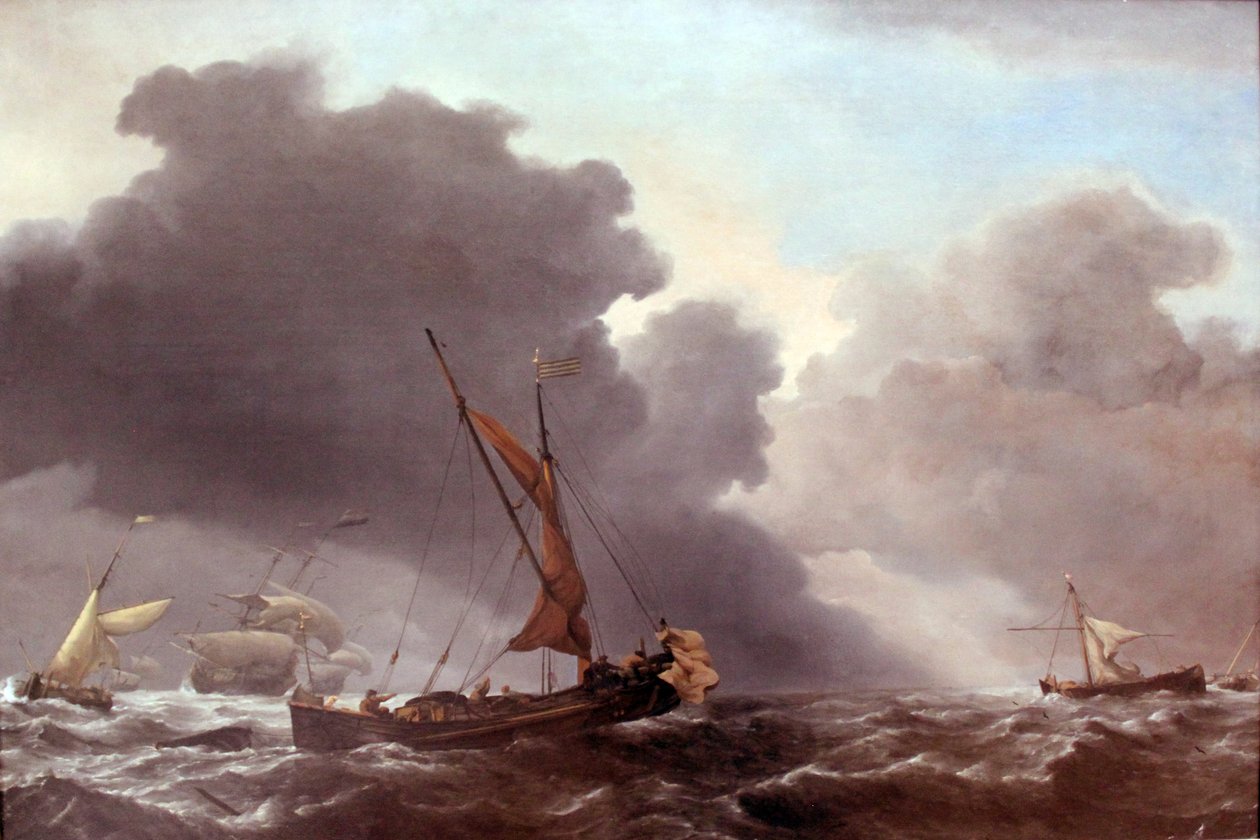 Schiffe im Wind von Willem van de Velde the Younger