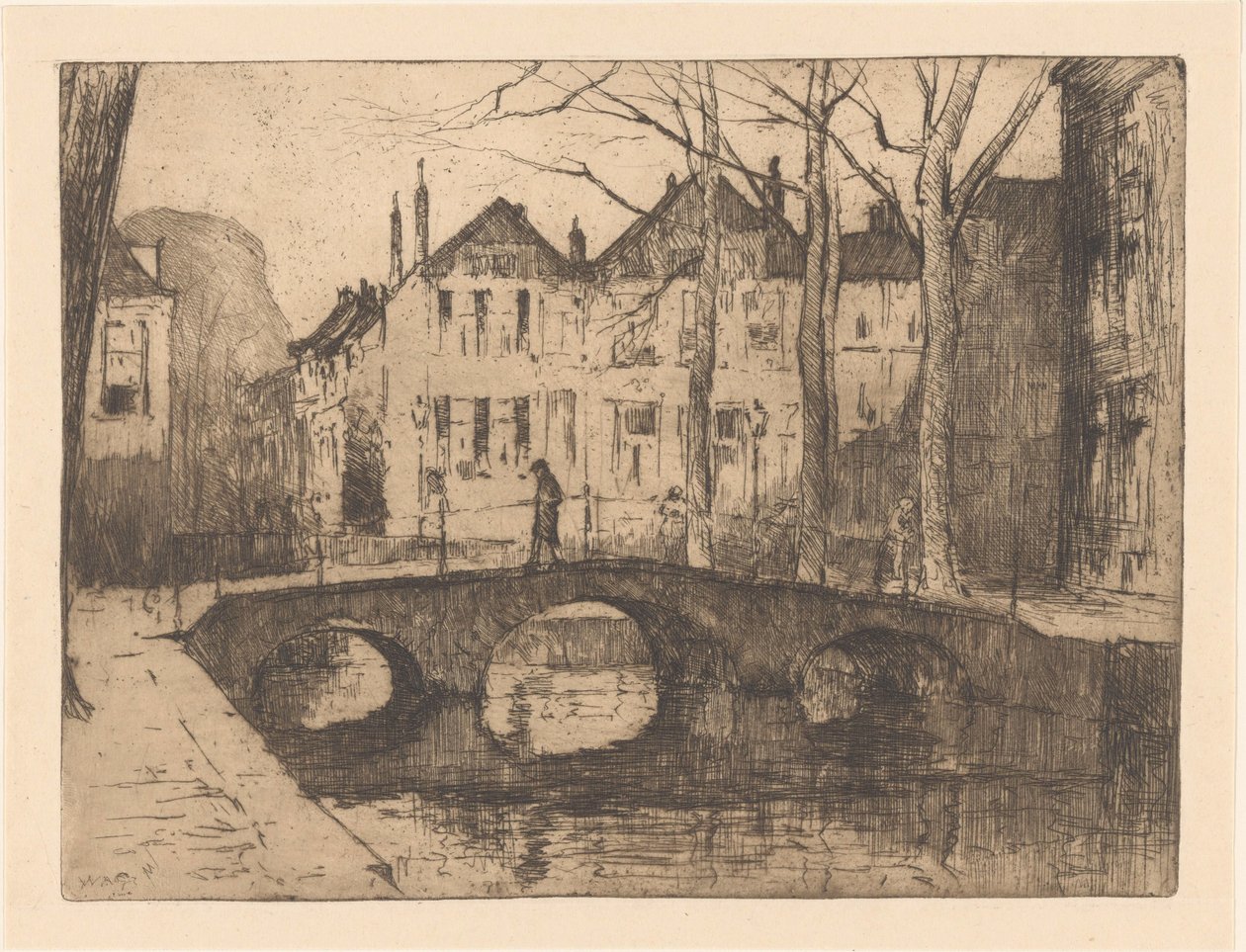Schmiedewasser in Den Haag von Willem Adrianus Grondhout