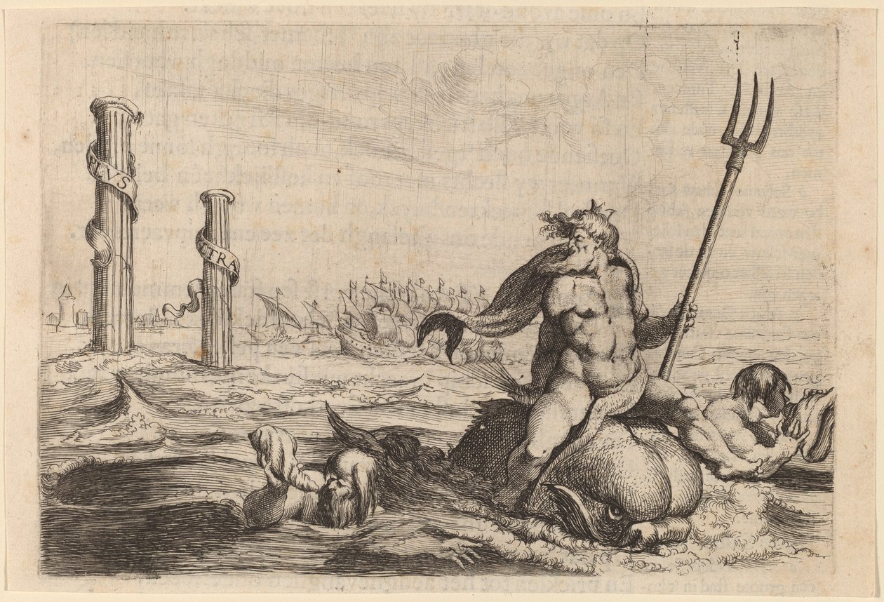 Neptun und die Säulen des Herkules, 1634 von Willem Basse