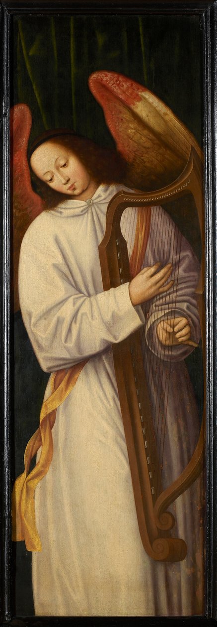 Engel spielt Harfe, ca. 1559 von Willem Benson