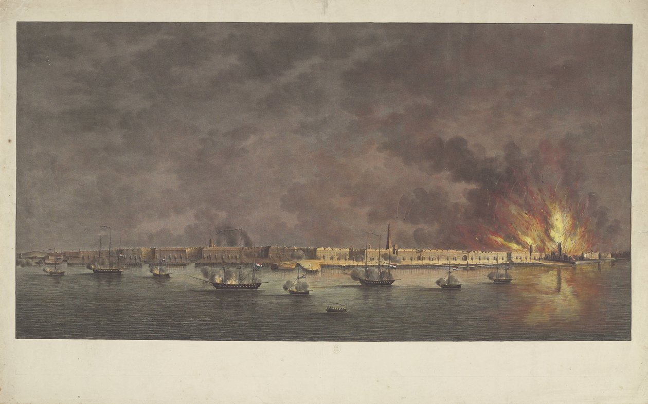 Bombardierung von Antwerpen, 1830 von Willem Hendrik Hoogkamer