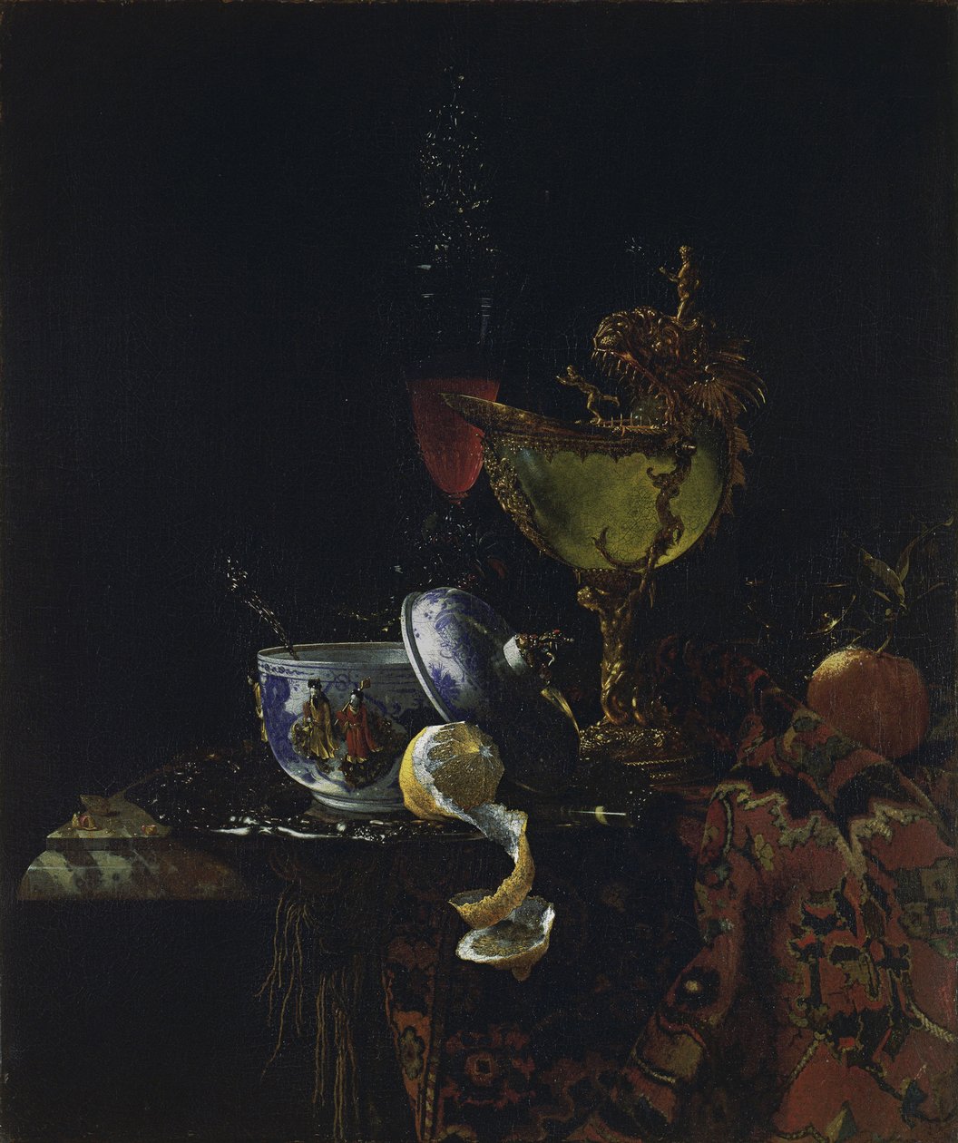 Stillleben mit Nautilus-Pokal von Willem Kalf
