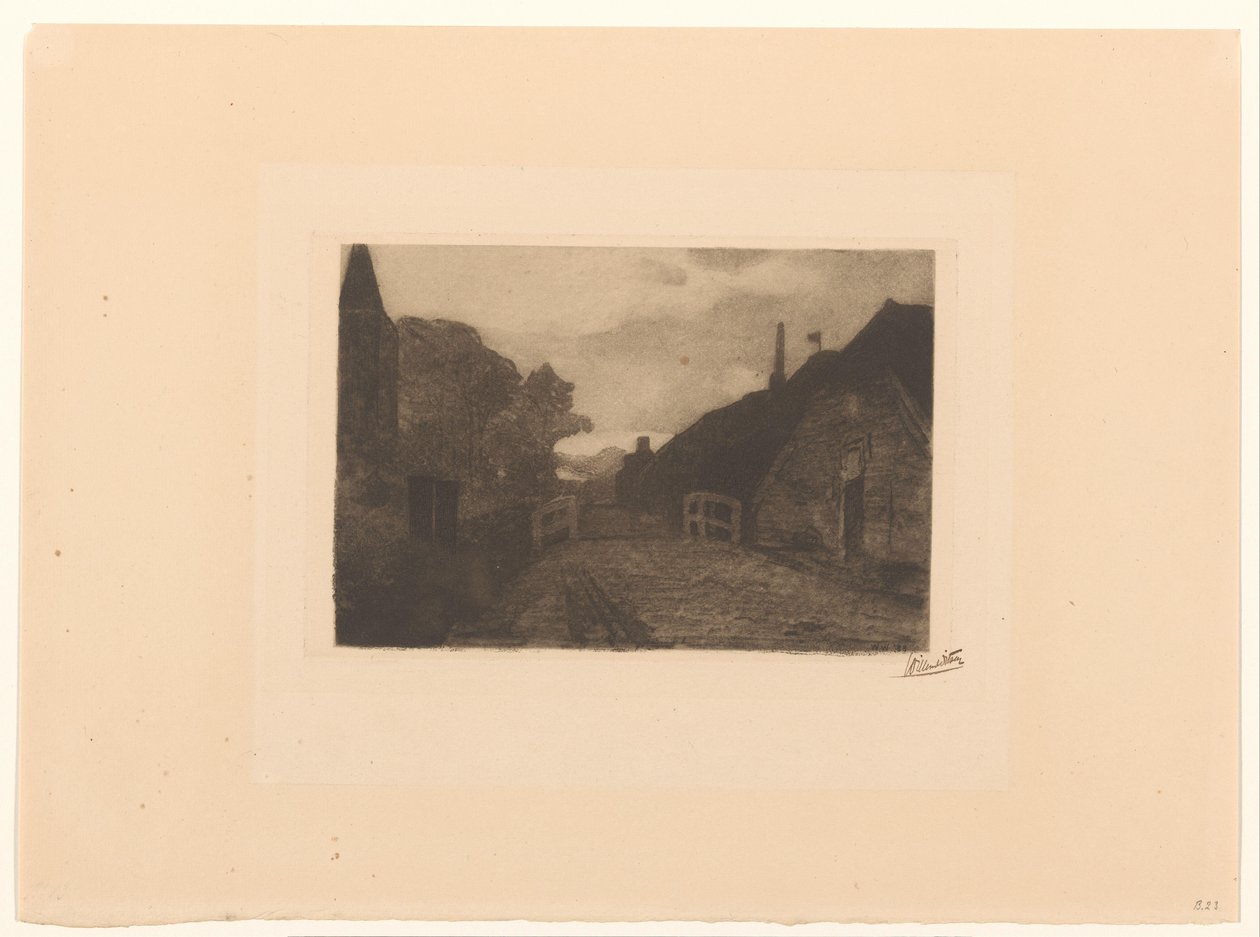 Dorfstraße in Diepenheim von Willem Witsen (signed by artist)