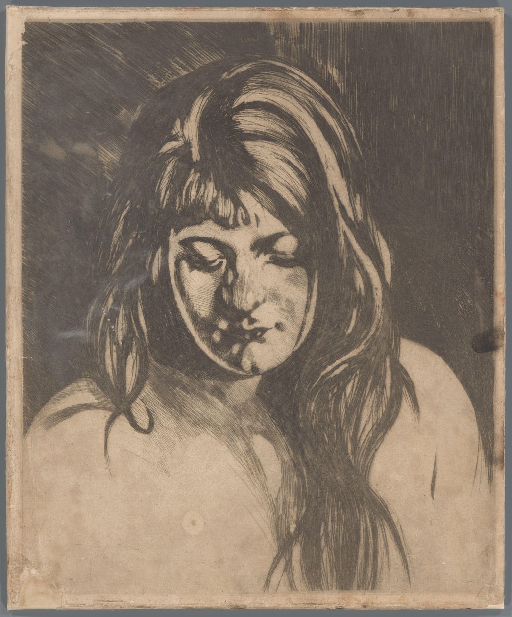 Kopf einer Frau mit offenem Haar von Willem Arnoldus Witsen