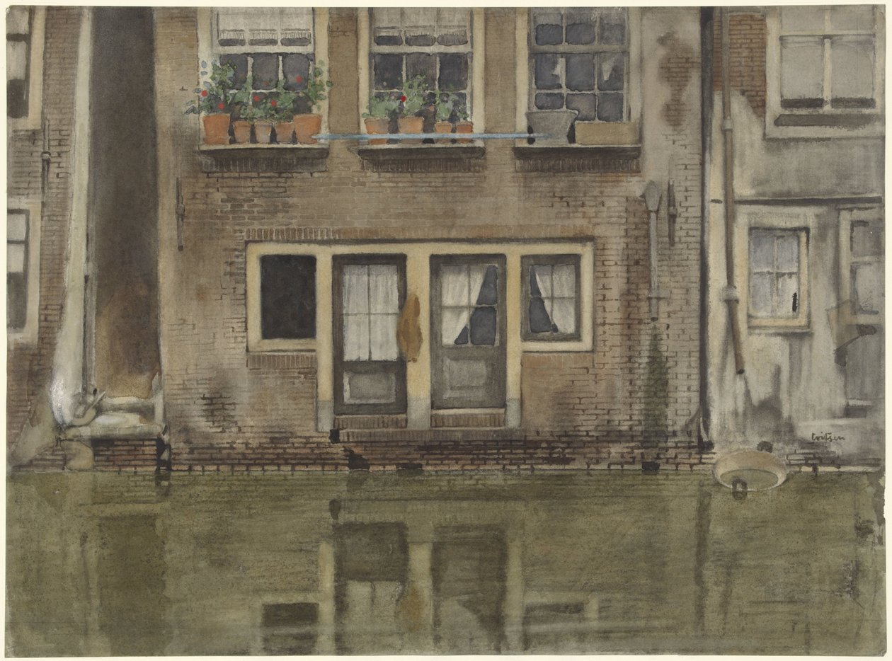 Häuser an einem Kanal in Amsterdam von Willem Arnoldus Witsen