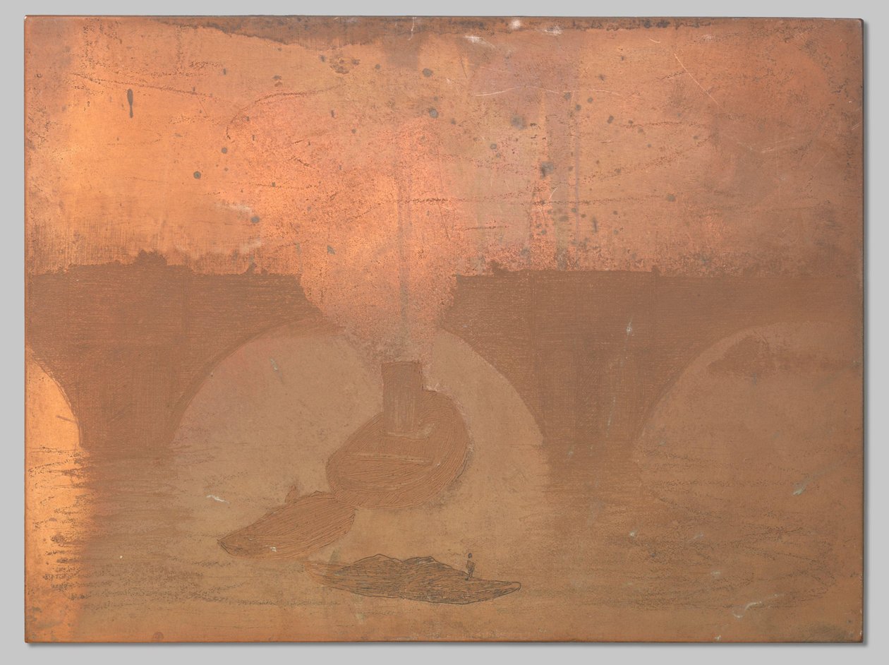 Schlepper vor der Waterloo Bridge in London von Willem Arnoldus Witsen