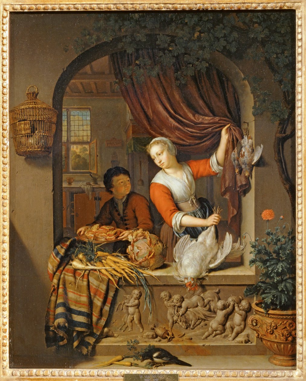 Die Köchin von Willem van (after) Mieris