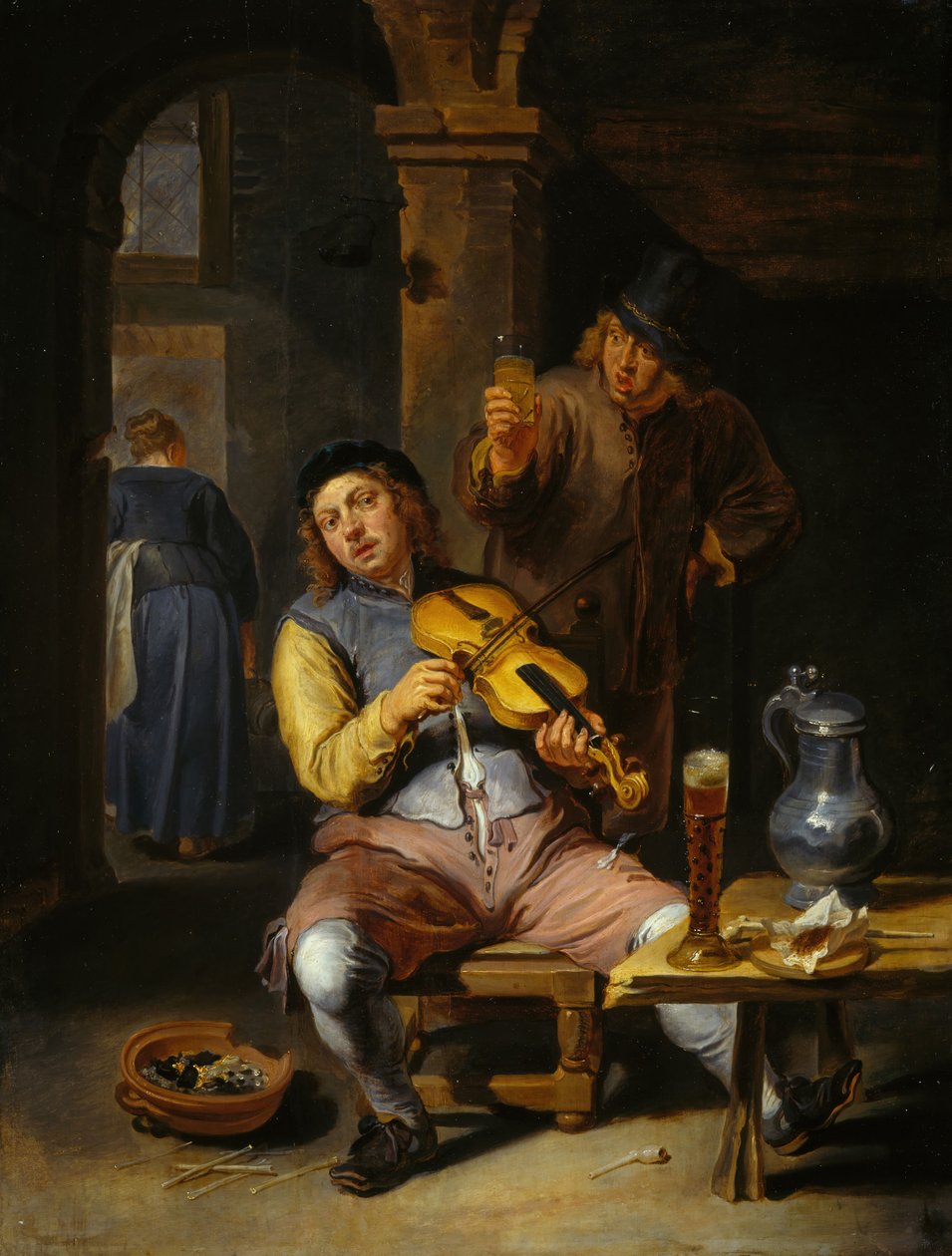 Der blinde Geiger, 1637-1677 von Willem van Herp