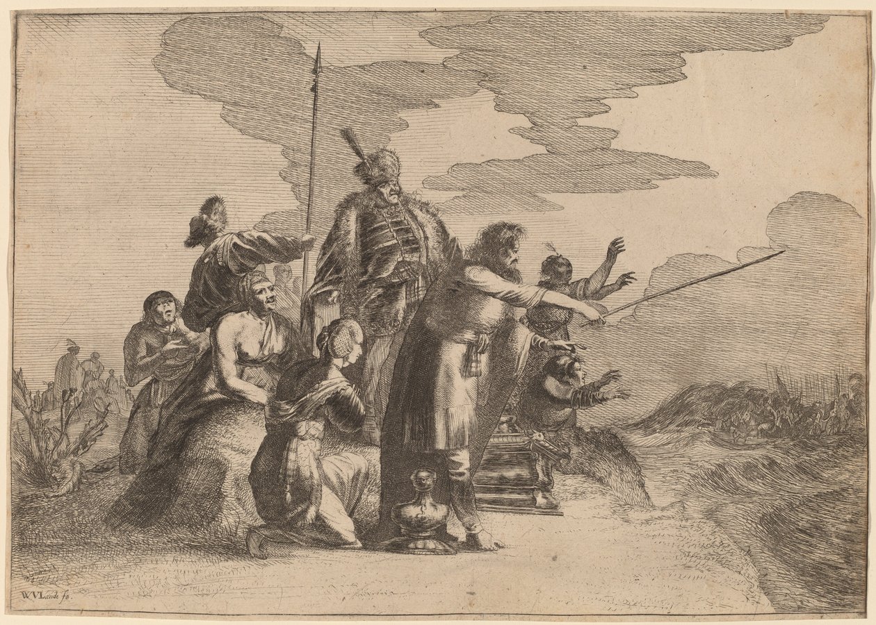 Pharao ertrinkt im Roten Meer von Willem van Lande