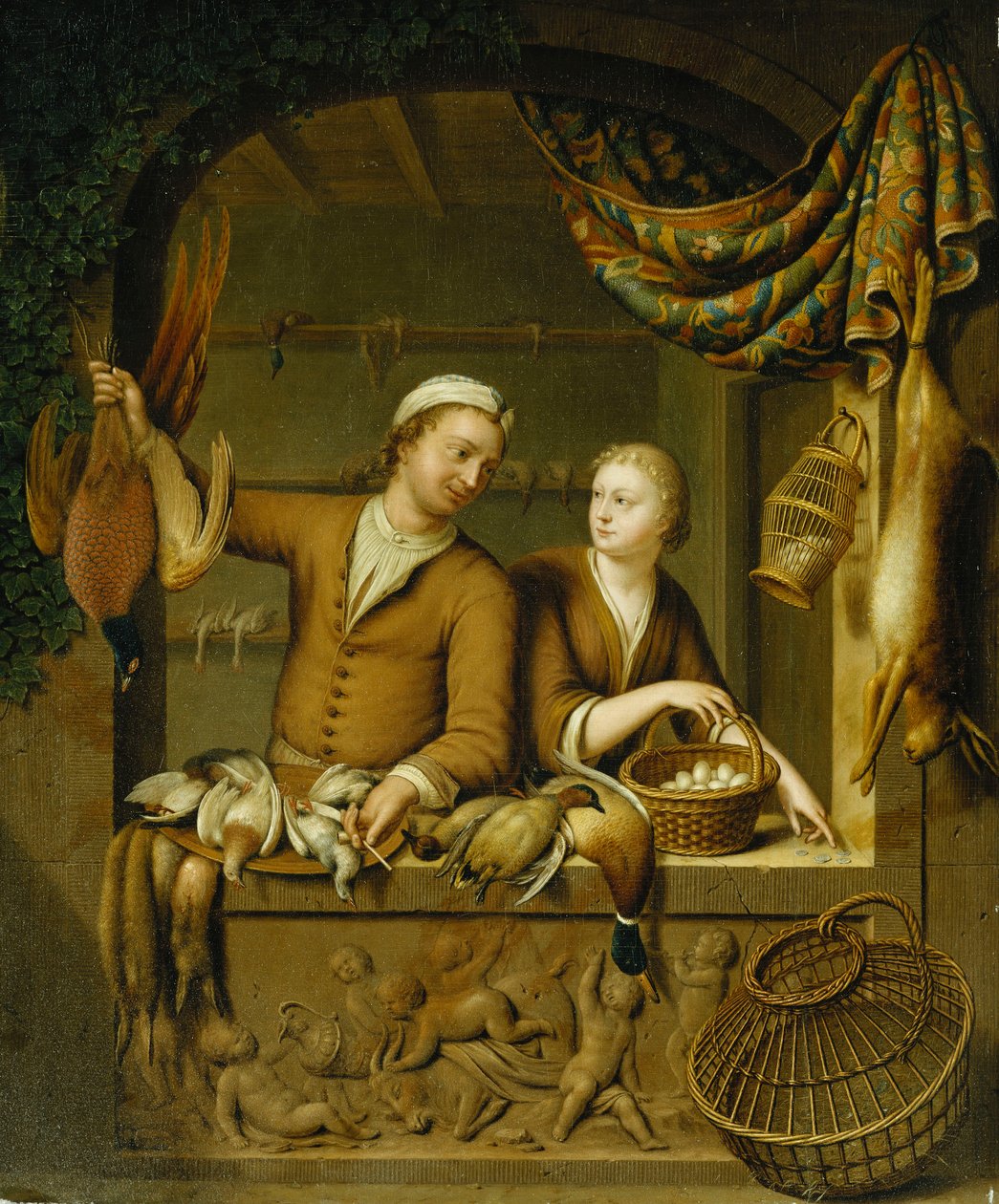 Die Geflügelverkäufer, 1727 von Willem Van Mieris
