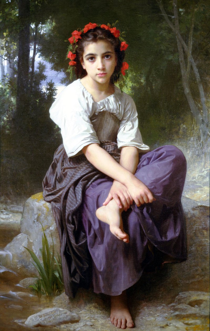 Am Bachrand von William Adolphe Bouguereau