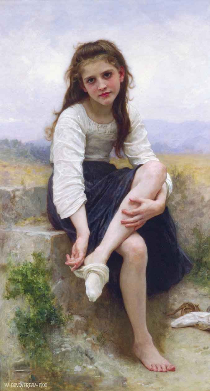 Vor dem Bad von William Adolphe Bouguereau