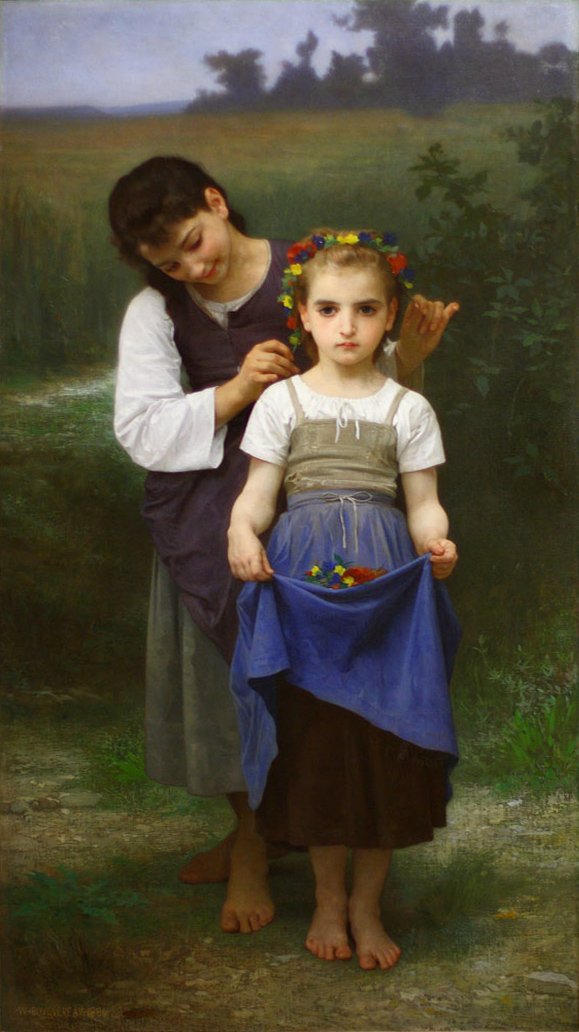 Blumenkranz von William Adolphe Bouguereau