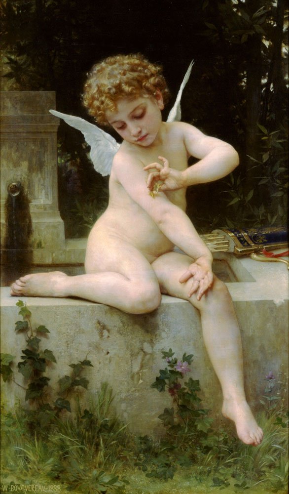 Amor mit einem Schmetterling von William Adolphe Bouguereau