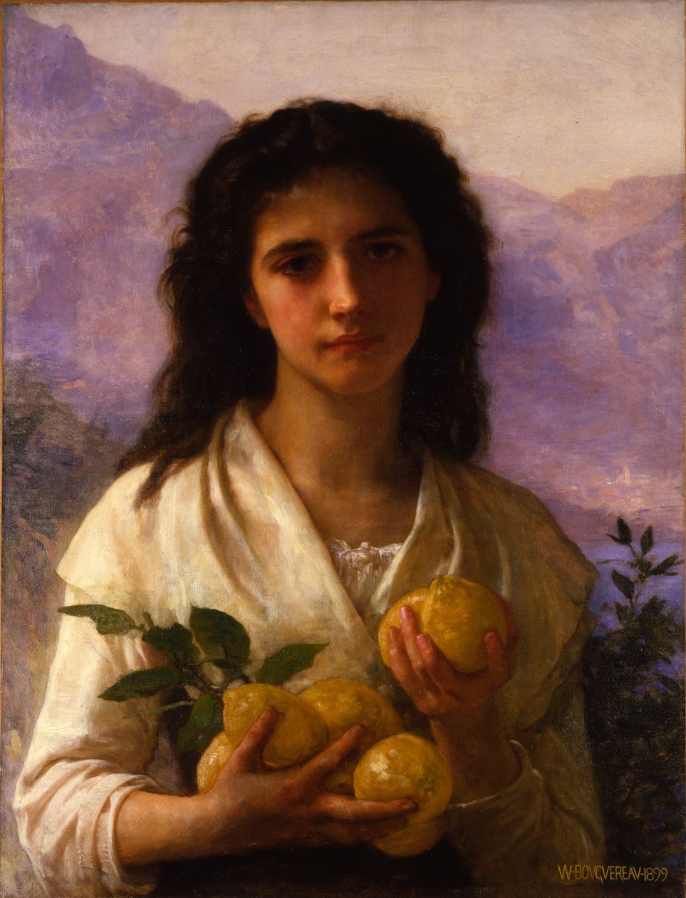 Mädchen hält Zitronen von William Adolphe Bouguereau