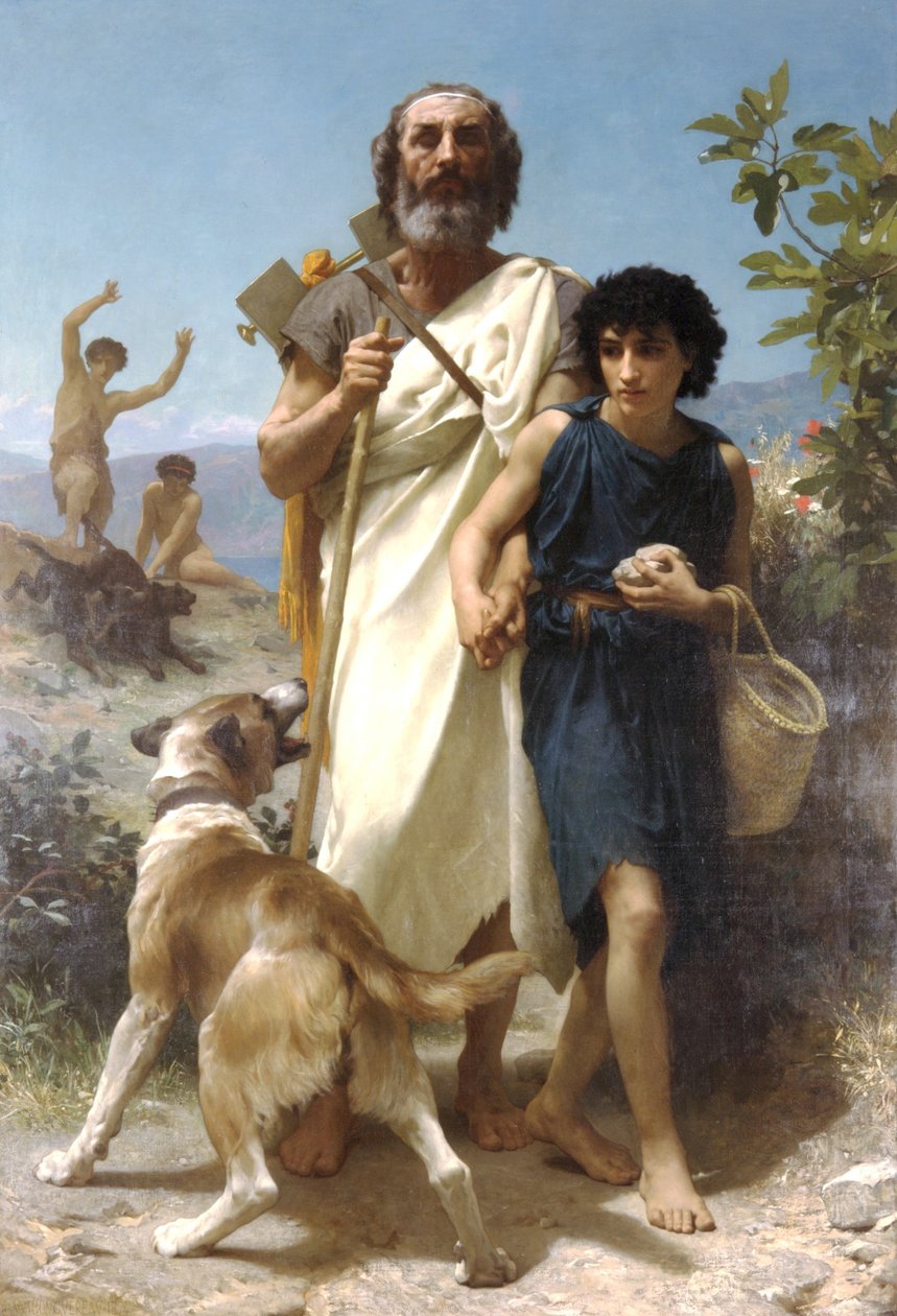 Homer und sein Führer von William Adolphe Bouguereau