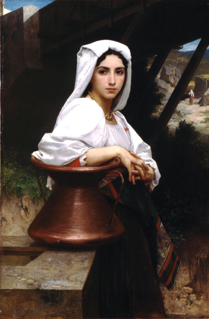 Italienisches Mädchen holt Wasser von William Adolphe Bouguereau