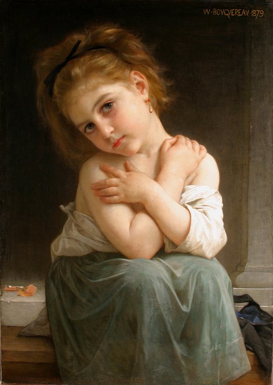Die Fröstelnde von William Adolphe Bouguereau