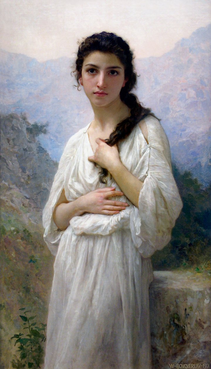 Meditation von William Adolphe Bouguereau