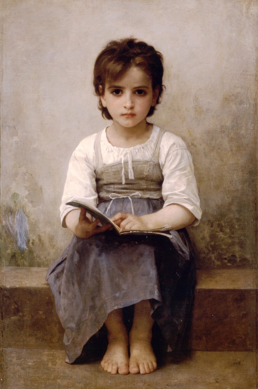 Die schwierige Lektion von William Adolphe Bouguereau