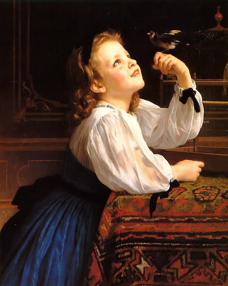 Studienkopf der Vogel von William Adolphe Bouguereau