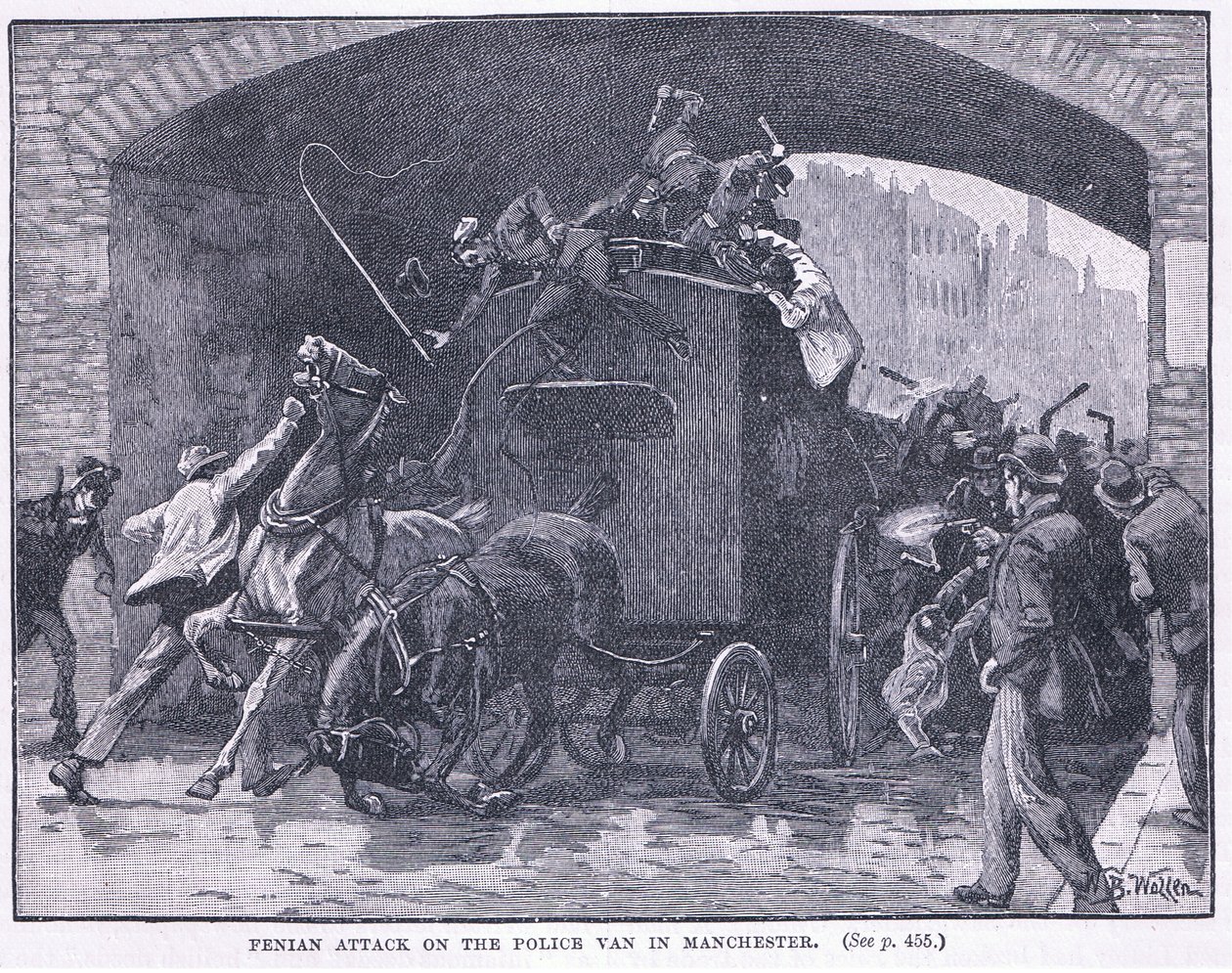 Penianischer Angriff auf den Polizeiwagen in Manchester 1867 n. Chr. von William Barnes Wollen