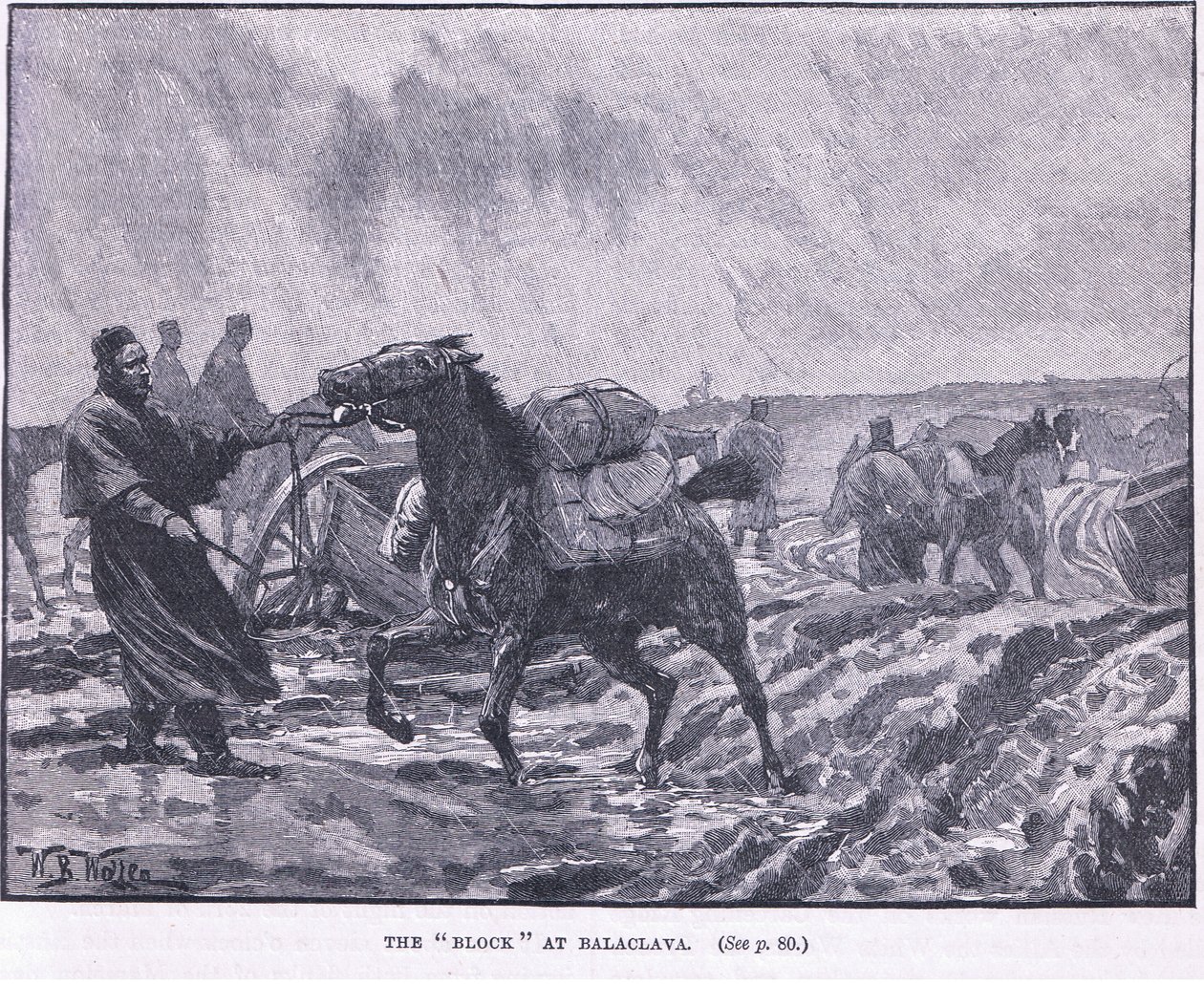 Die Blockade von Balaklawa 1855 n. Chr. von William Barnes Wollen