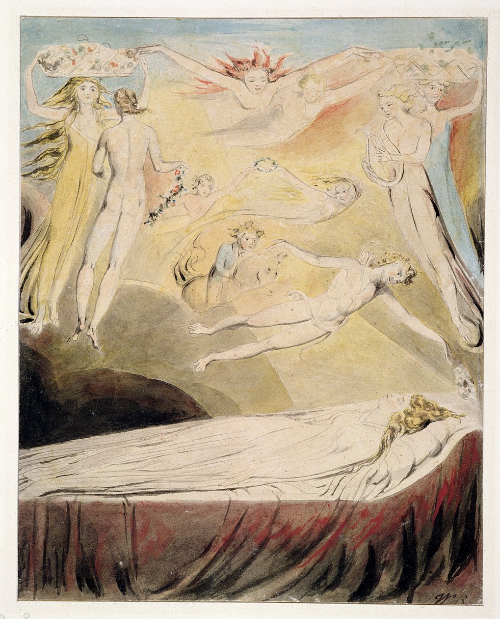 Königin Catherines Traum, c.1783-90 von William Blake