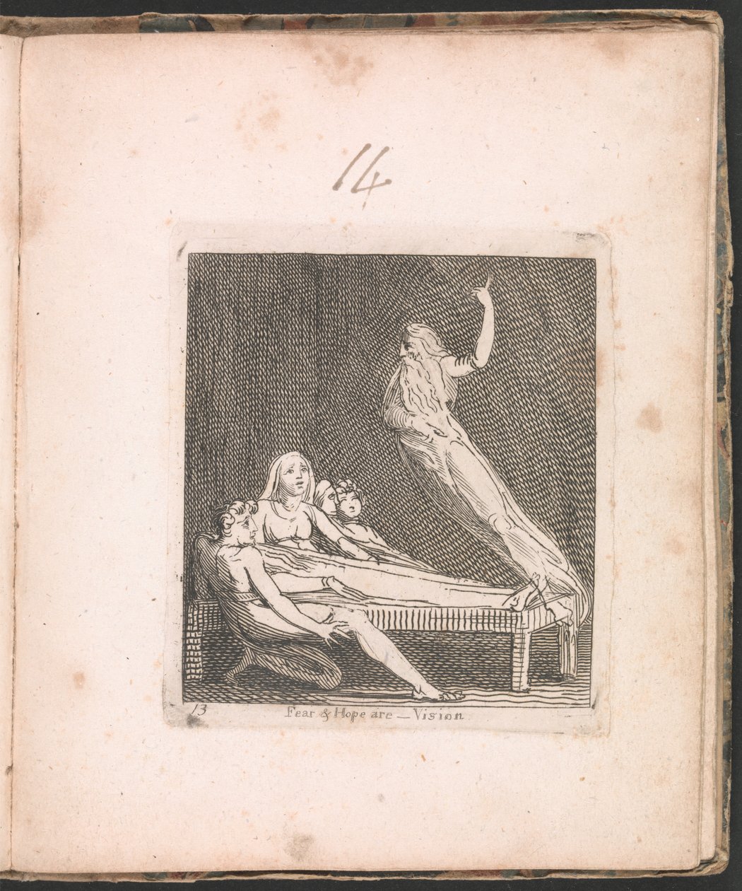 Fear and Hope are...Vision, Platte 14 aus For Children. The Gates of Paradise, 1793 von William Blake
