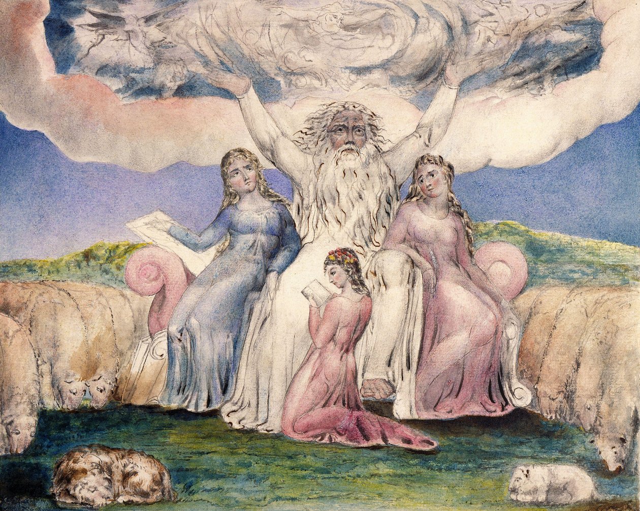Hiob und seine Töchter von William Blake