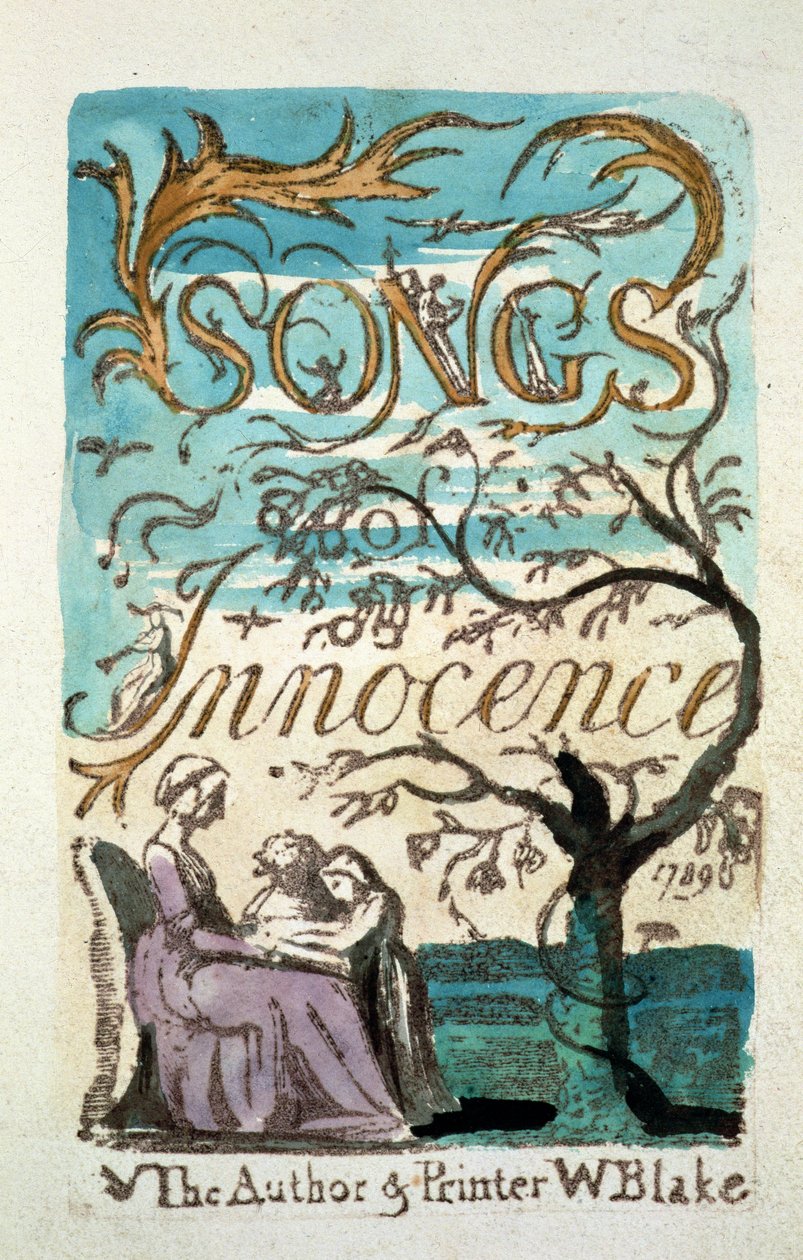 Songs of Innocence, Titelseite von William Blake