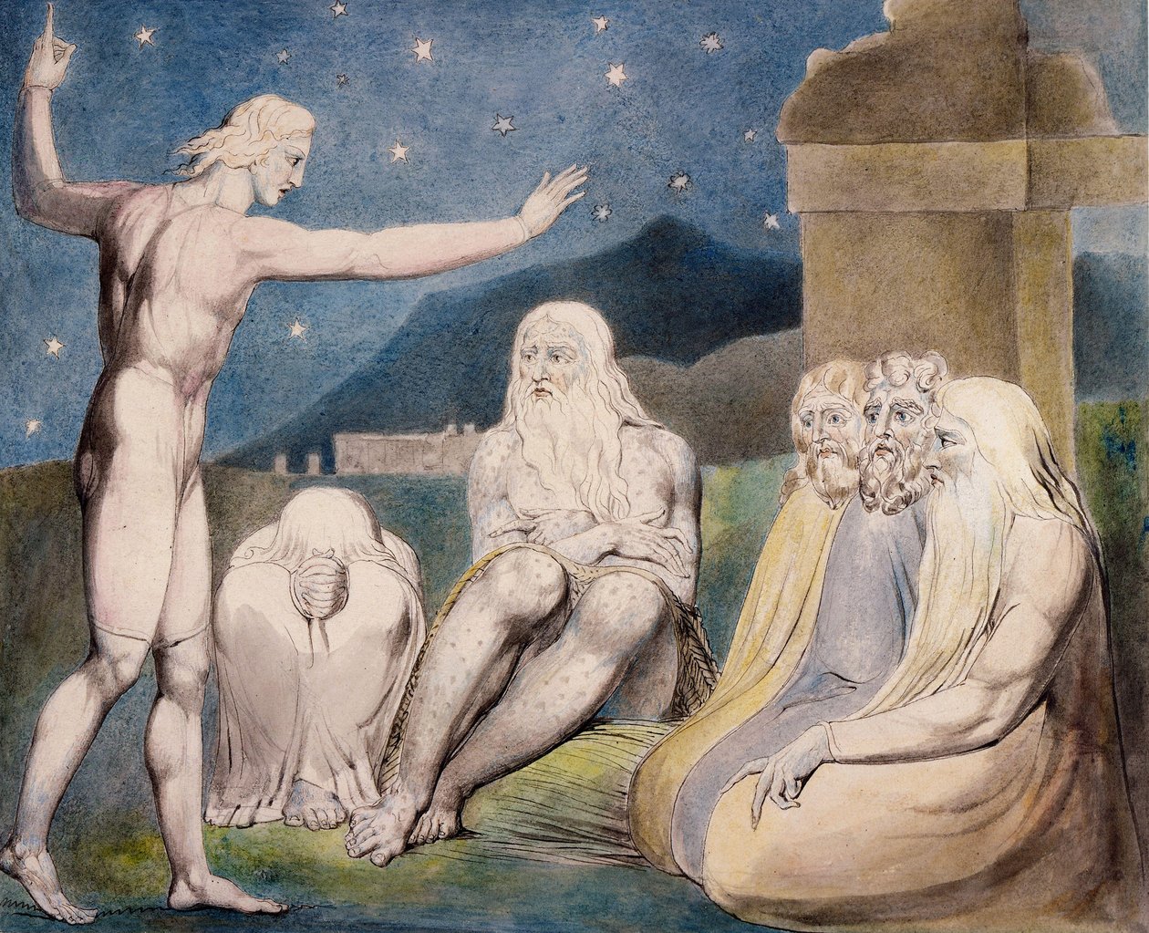 Der Zorn von Elihu von William Blake