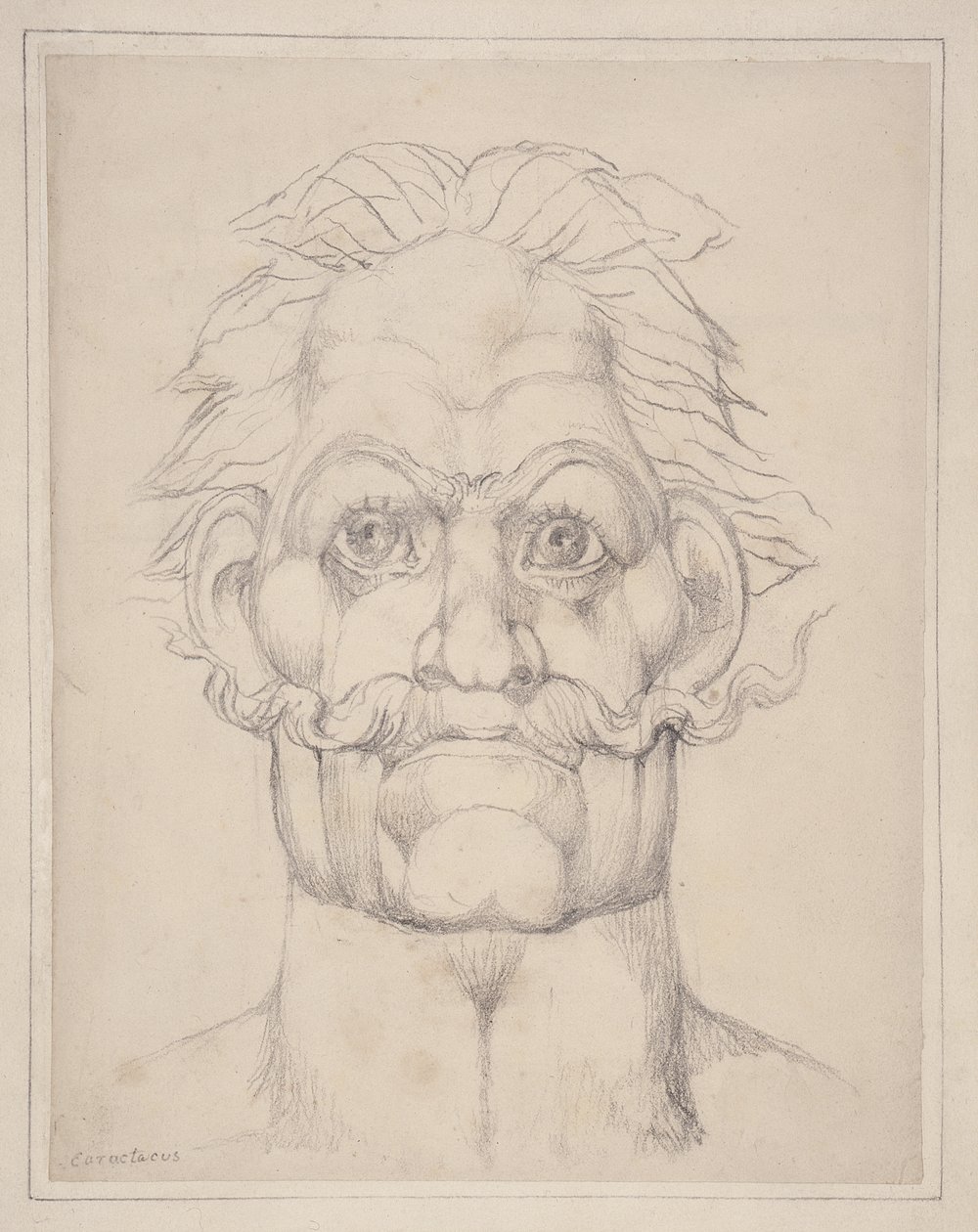 Visionärer Kopf von Caractacus von William Blake