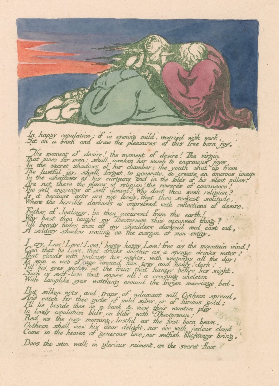 Visionen der Töchter Albions, Tafel 10 von William Blake