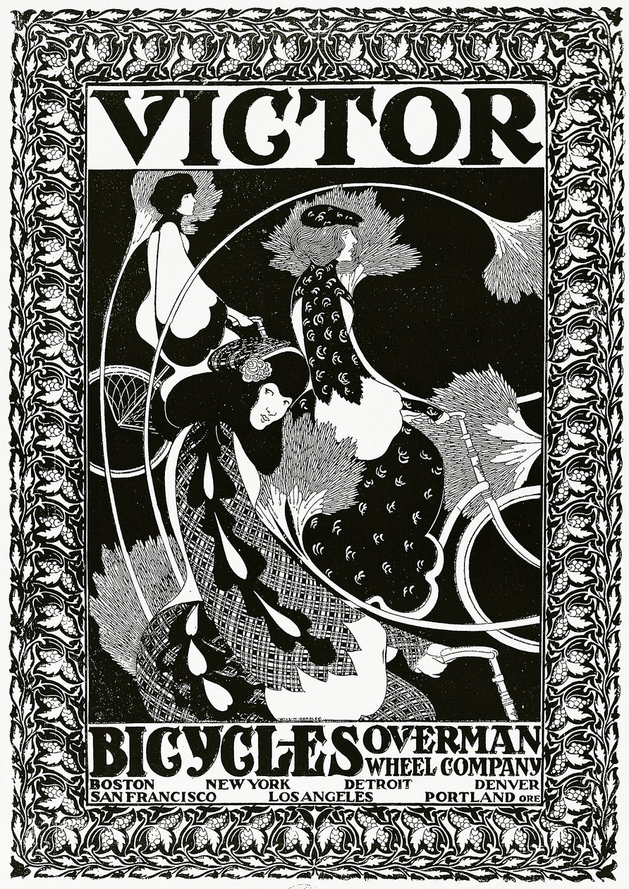 Plakat für Victor-Fahrräder von William Bradley