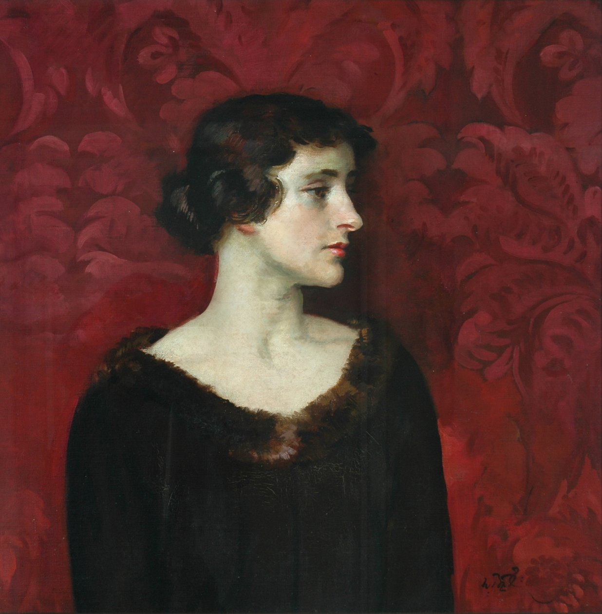 Frau in Braun von William Bruce Ellis Ranken