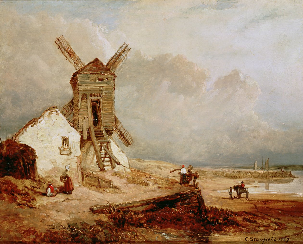 Die Windmühle, 19. Jahrhundert von Clarkson Frederick Stanfield