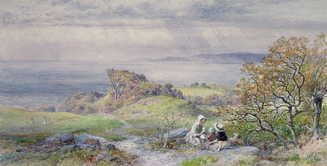 Küstenszene mit Kindern im Vordergrund, 19. Jahrhundert von William Collins