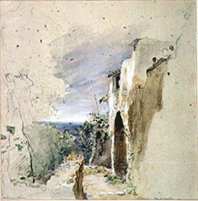 Küstenansicht bei Sorrent, Bucht von Neapel von William Collins