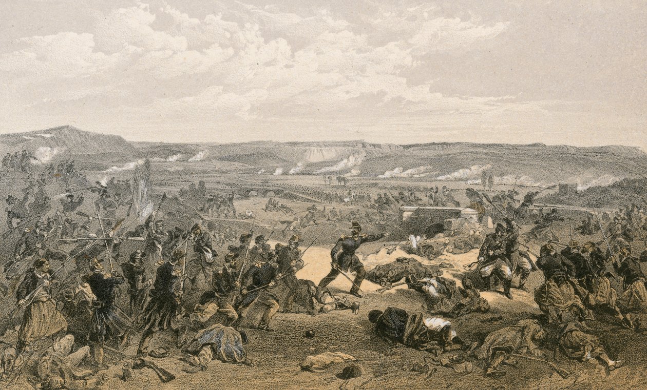 Schlacht von Tschernaja, 16. August 1855 von William Crimea Simpson