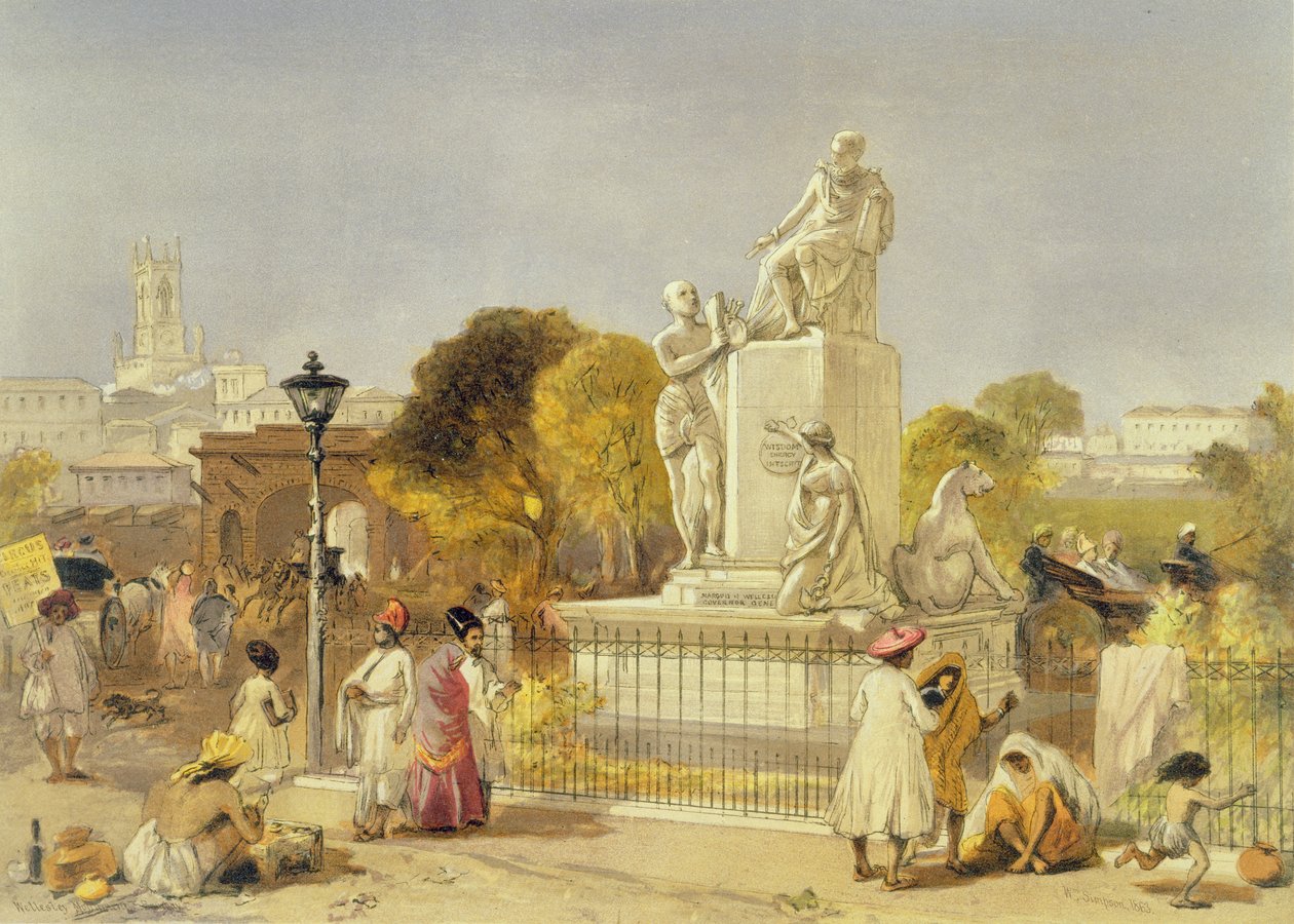Das Wellesley-Denkmal, Bombay, 1863 von William Crimea Simpson