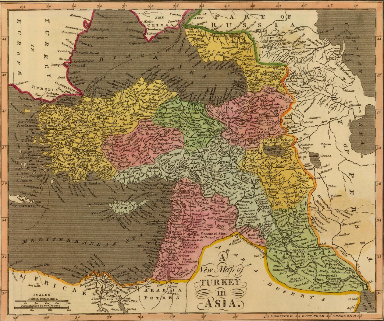 Neue Karte der Türkei in Asien von William Darton