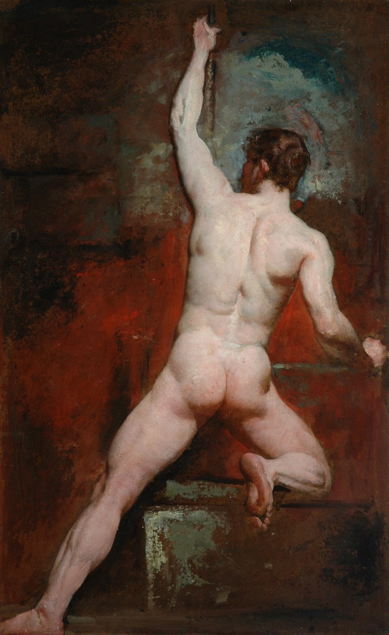 Studie eines nackten Mannes, um 1807-49 von William Etty