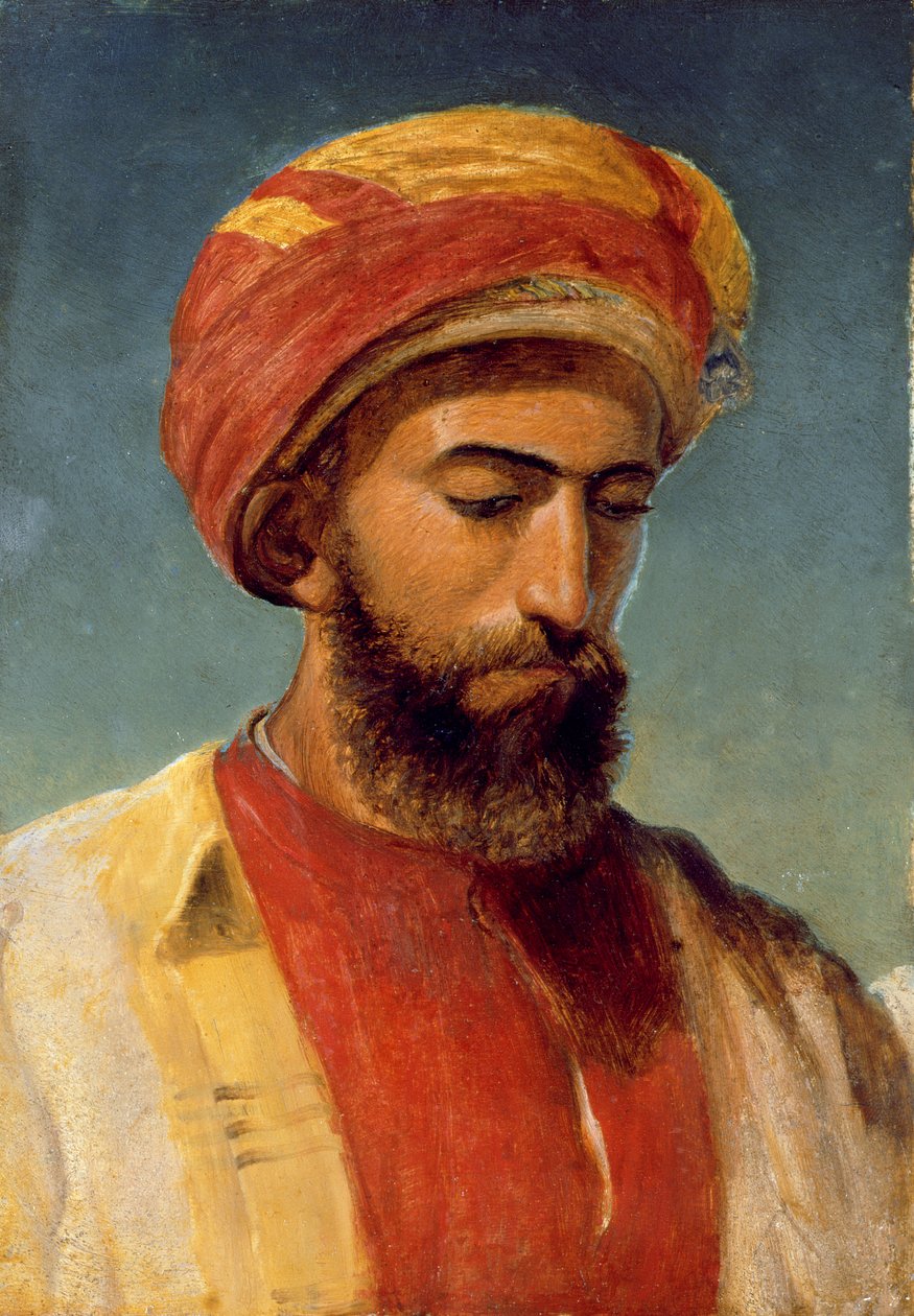 Porträt eines Mannes mit Turban von William Gale