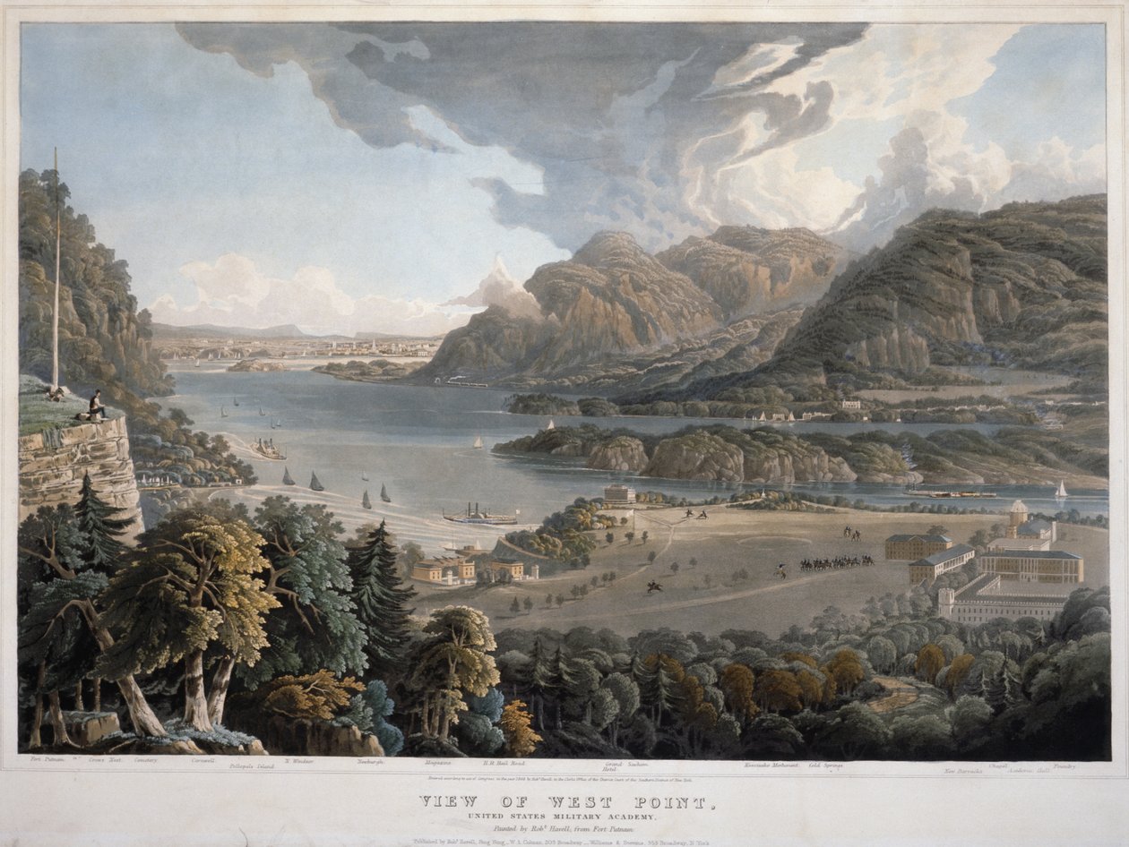 Ansicht von West Point, United States Military Academy von William Havell
