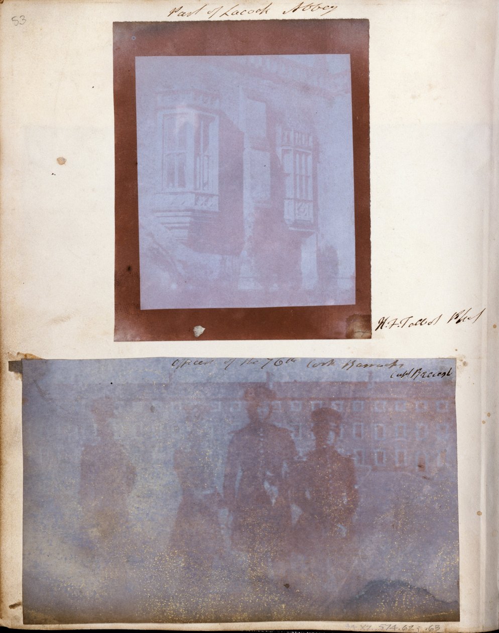 Abschnitt der Südfront der Lacock Abbey von William Henry Fox Talbot