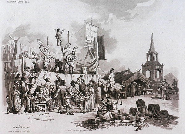 Dorffest, aus Microcosm, Vol.II, graviert von J. Hill, ca. 1806 von William Henry after Pyne
