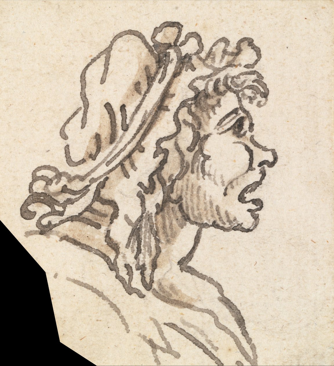 Grotesker Männerkopf von William Hogarth