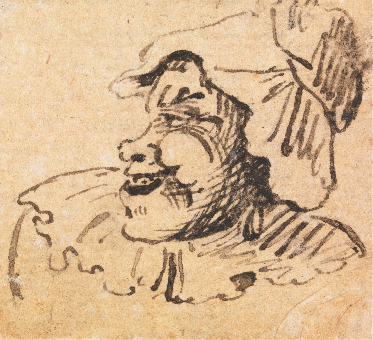 Grotesker Männerkopf von William Hogarth